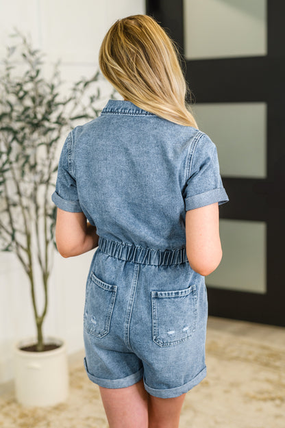 Always Relevant Denim Romper