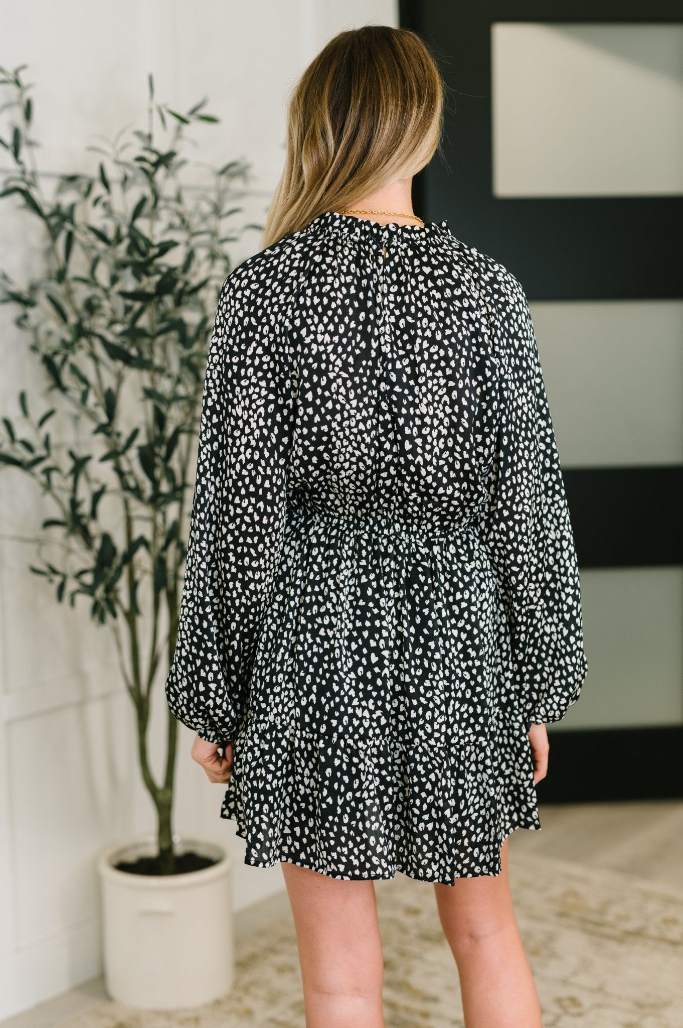 A Cheeky Little Time Tiered Dress in Black - Driftwood Boutique