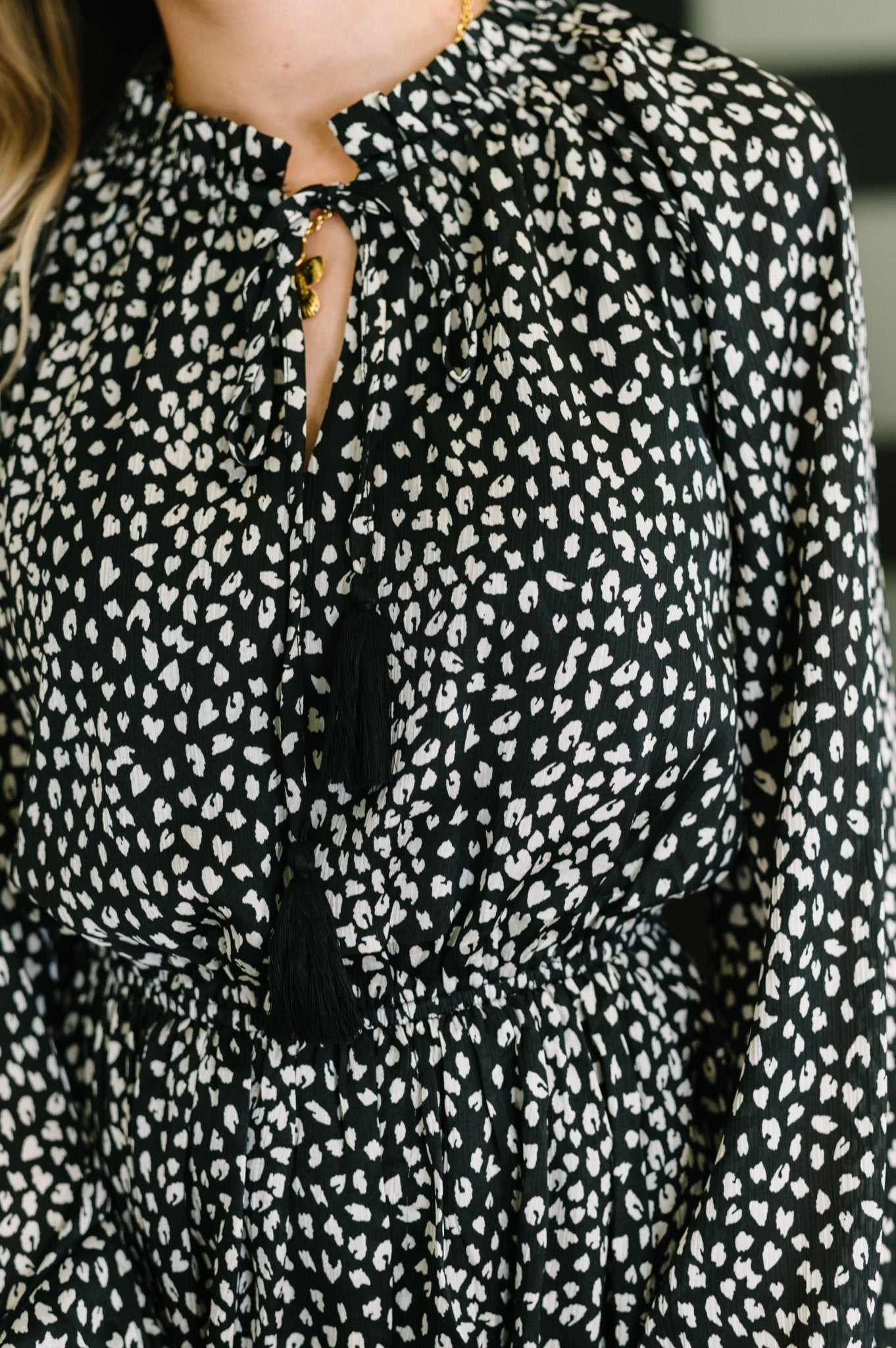 A Cheeky Little Time Tiered Dress in Black - Driftwood Boutique