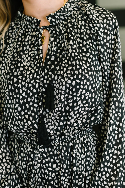 A Cheeky Little Time Tiered Dress in Black - Driftwood Boutique