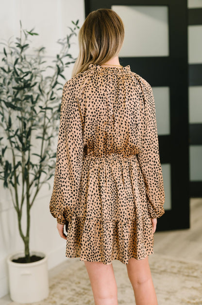 A Cheeky Little Time Tiered Dress in Pecan Brown - Driftwood Boutique