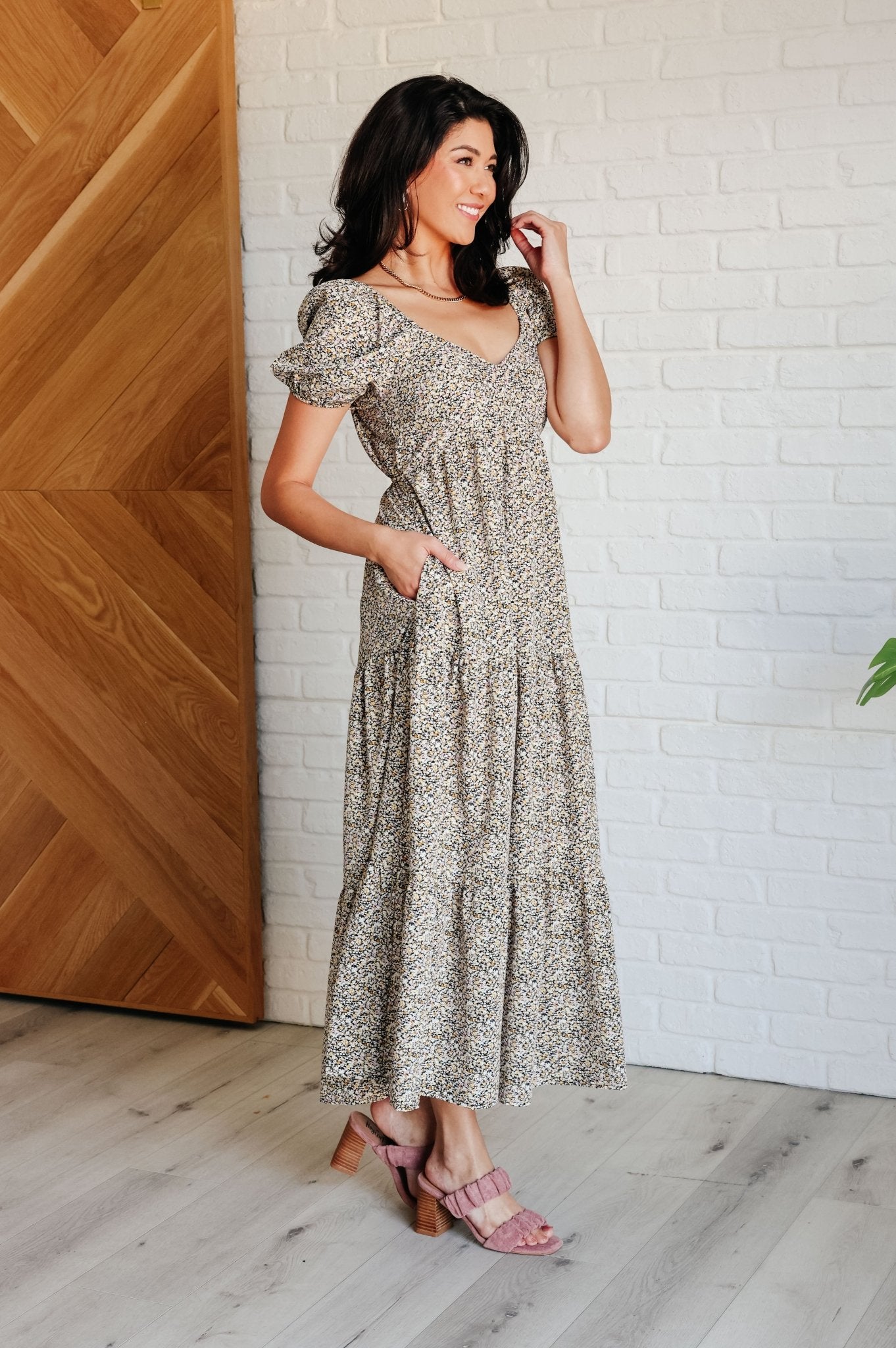 A Moment of Love Balloon Sleeve Dress - Driftwood Boutique