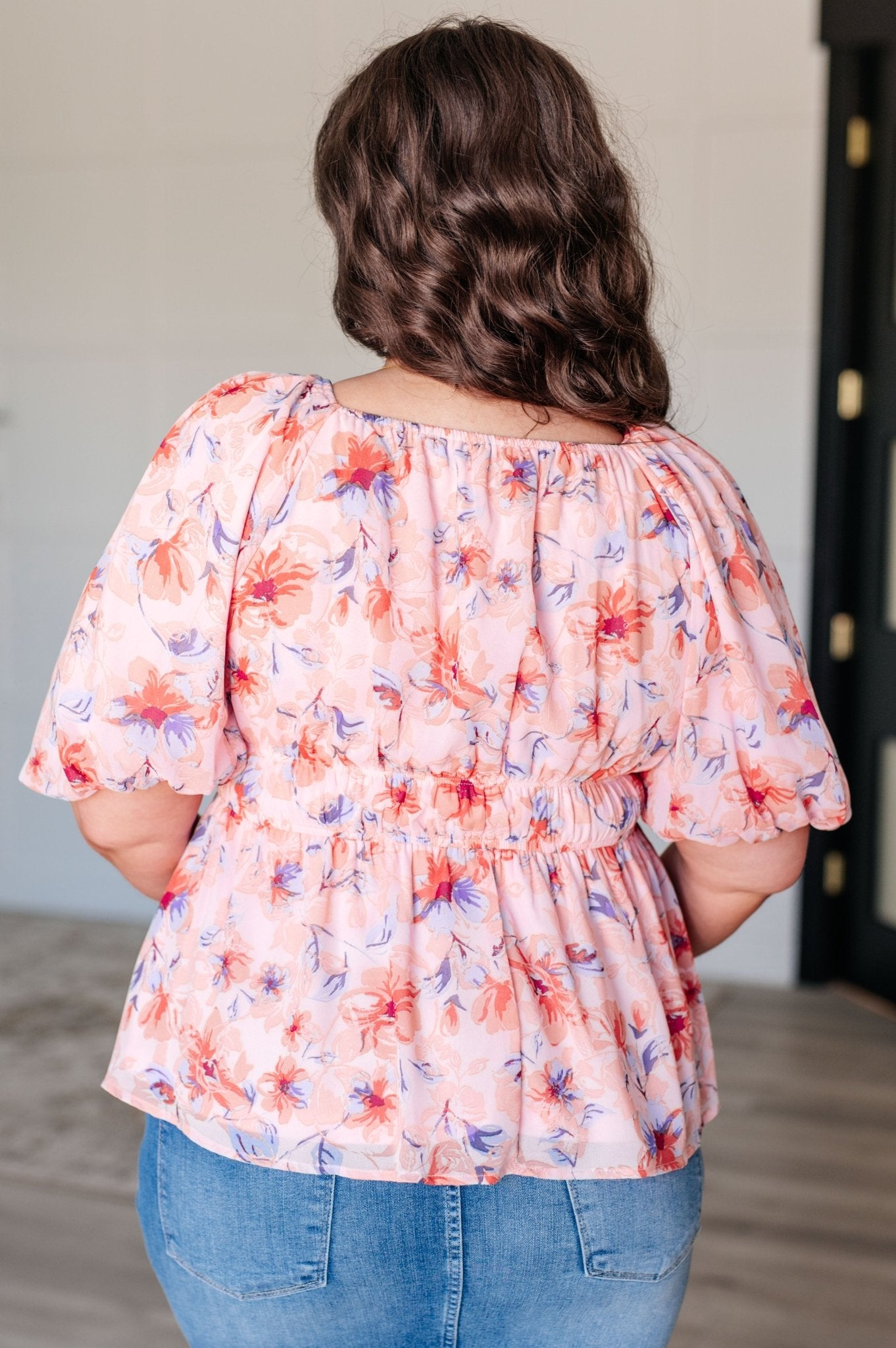 A Powerful Force Square Neck Balloon Sleeve Blouse - Driftwood Boutique
