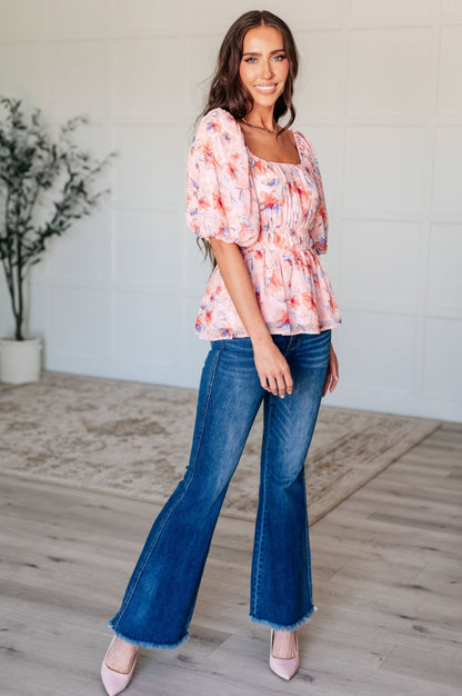 A Powerful Force Square Neck Balloon Sleeve Blouse - Driftwood Boutique