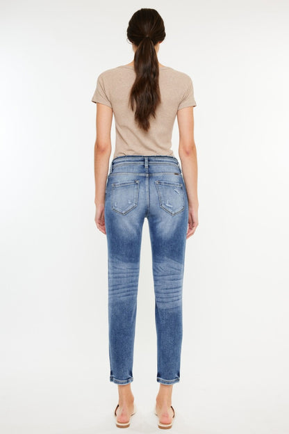 Danielle High Rise Distressed Mom Jeans