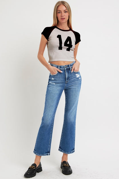 Calista High Rise Tummy Control Cropped Bootcut Jeans