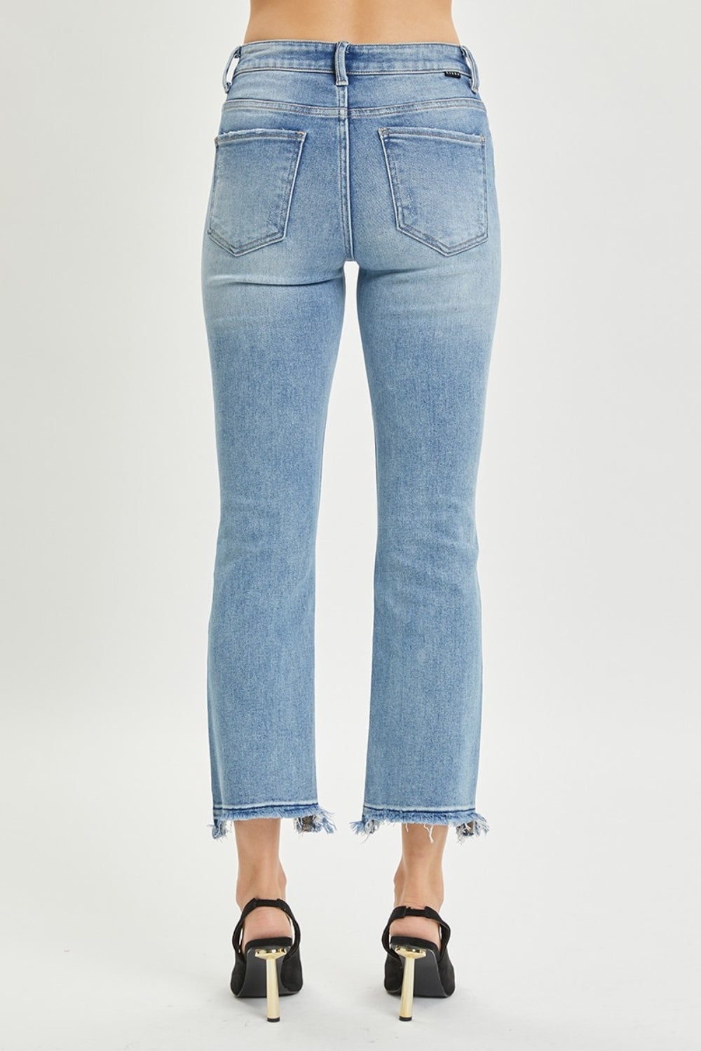 Florence High Rise Distressed Cropped Straight Jeans