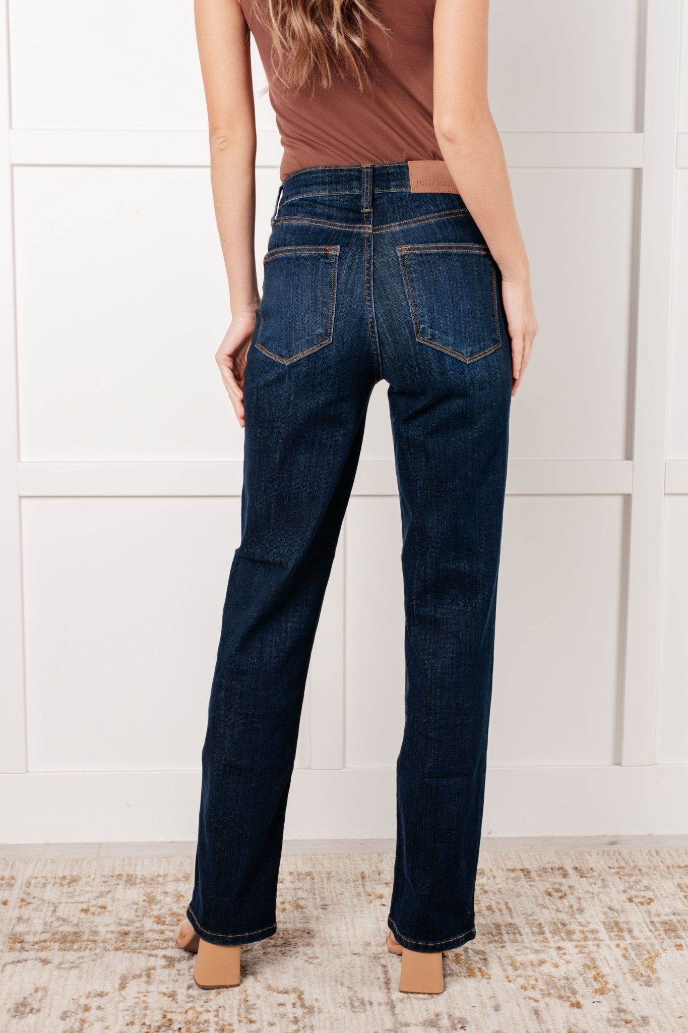 Alaina High Rise Classic Straight Jeans - Driftwood Boutique