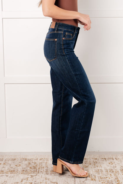 Alaina High Rise Classic Straight Jeans - Driftwood Boutique