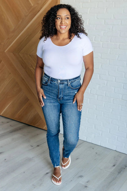 Alba High Rise Tummy Control Vintage Wash Distressed Skinny Jeans - Driftwood Boutique