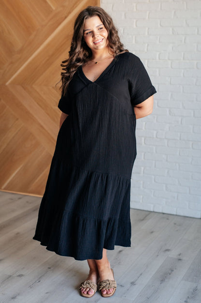 Always Learning Dolman Sleeve Dress in Black - Driftwood Boutique
