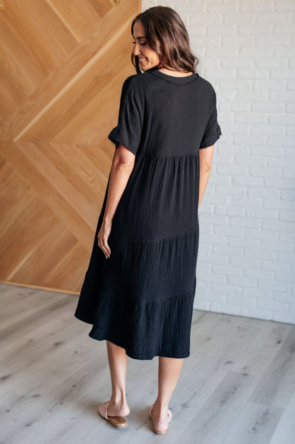 Always Learning Dolman Sleeve Dress in Black - Driftwood Boutique