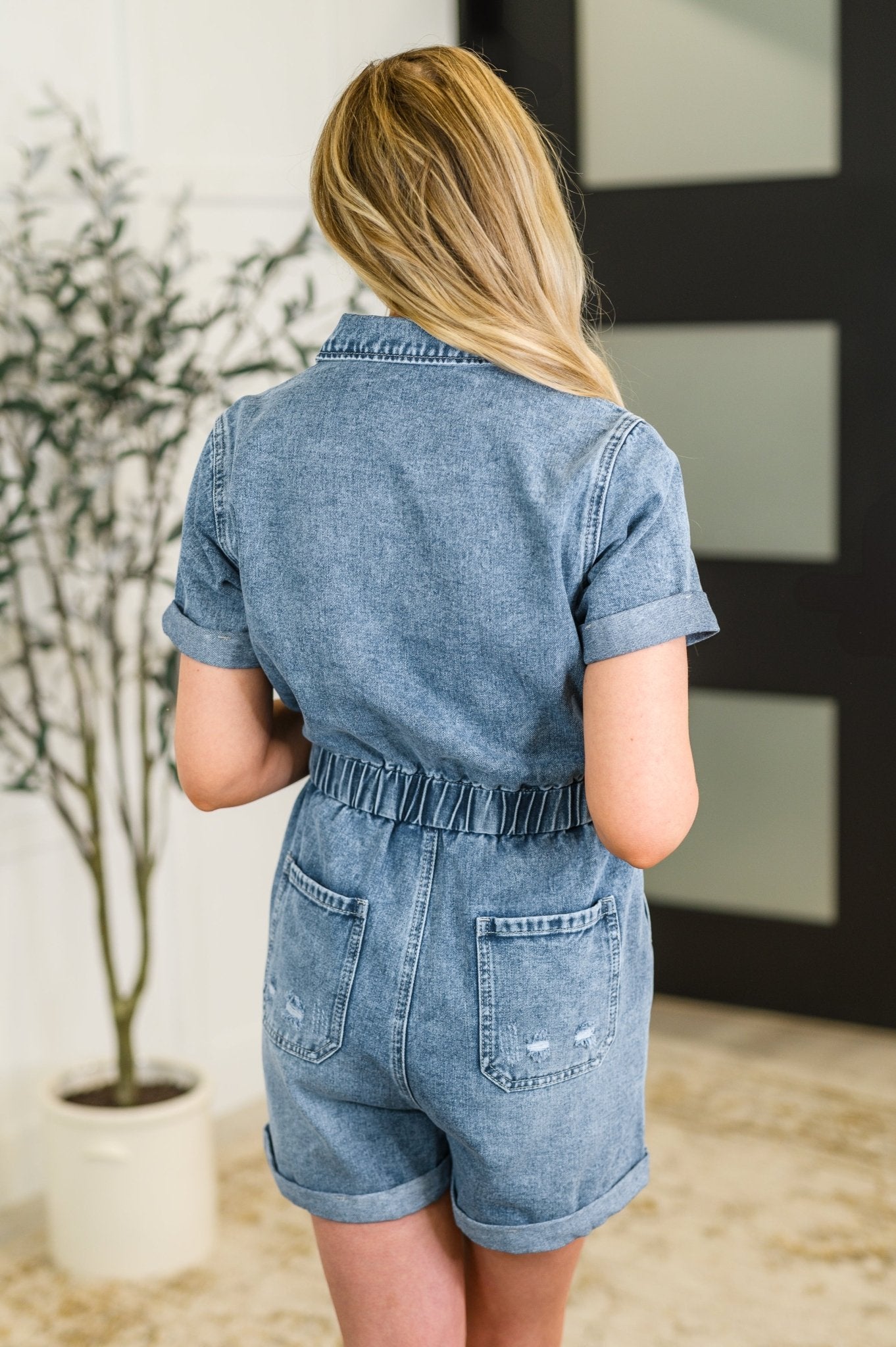 Always Relevant Denim Romper - Driftwood Boutique