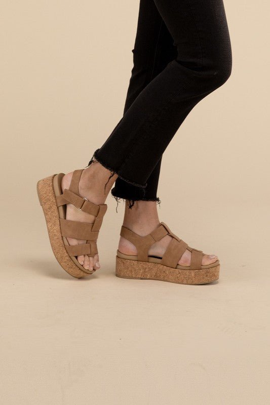 AMENDA - S Platform Sandal Wedge - Driftwood Boutique