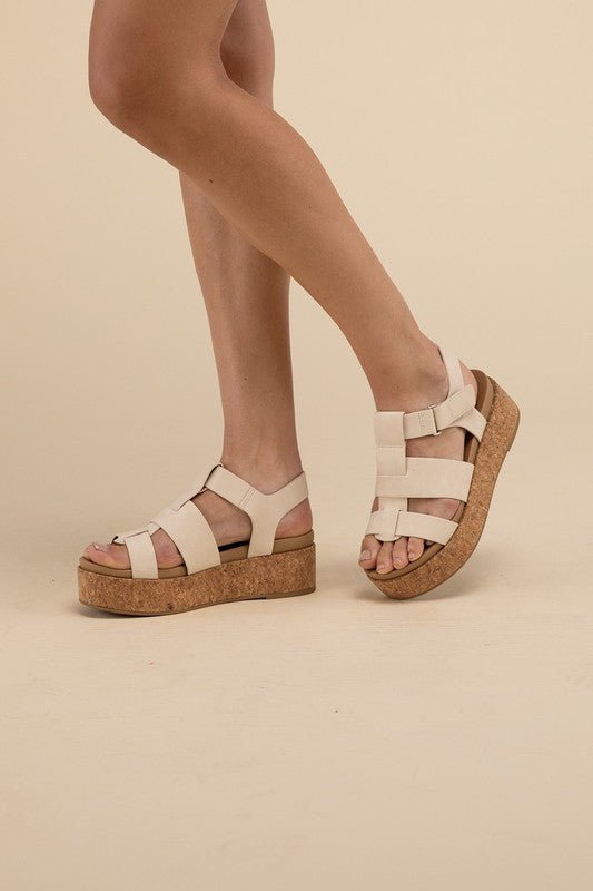 AMENDA - S Platform Sandal Wedge - Driftwood Boutique