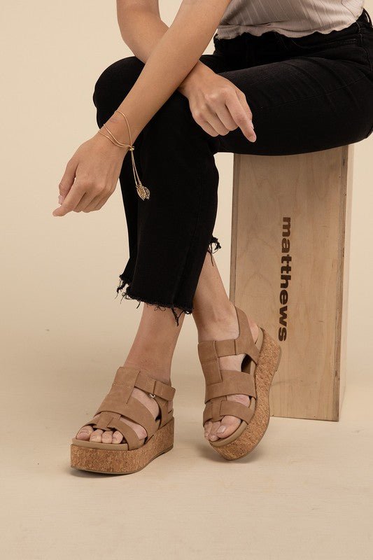 AMENDA - S Platform Sandal Wedge - Driftwood Boutique