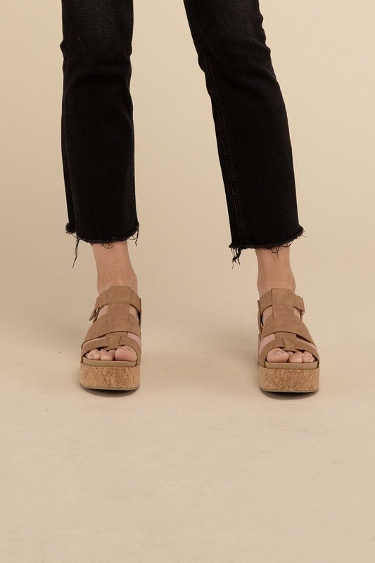 AMENDA - S Platform Sandal Wedge - Driftwood Boutique