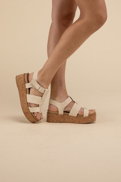 AMENDA - S Platform Sandal Wedge - Driftwood Boutique