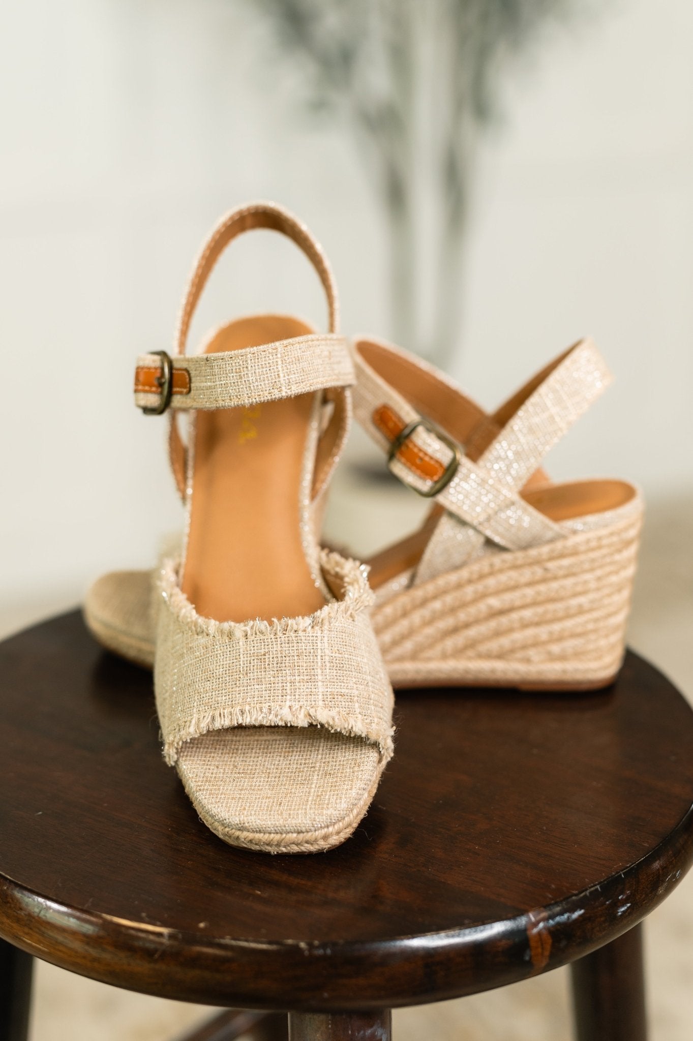 Arnold Natural Linen Wedges - Driftwood Boutique