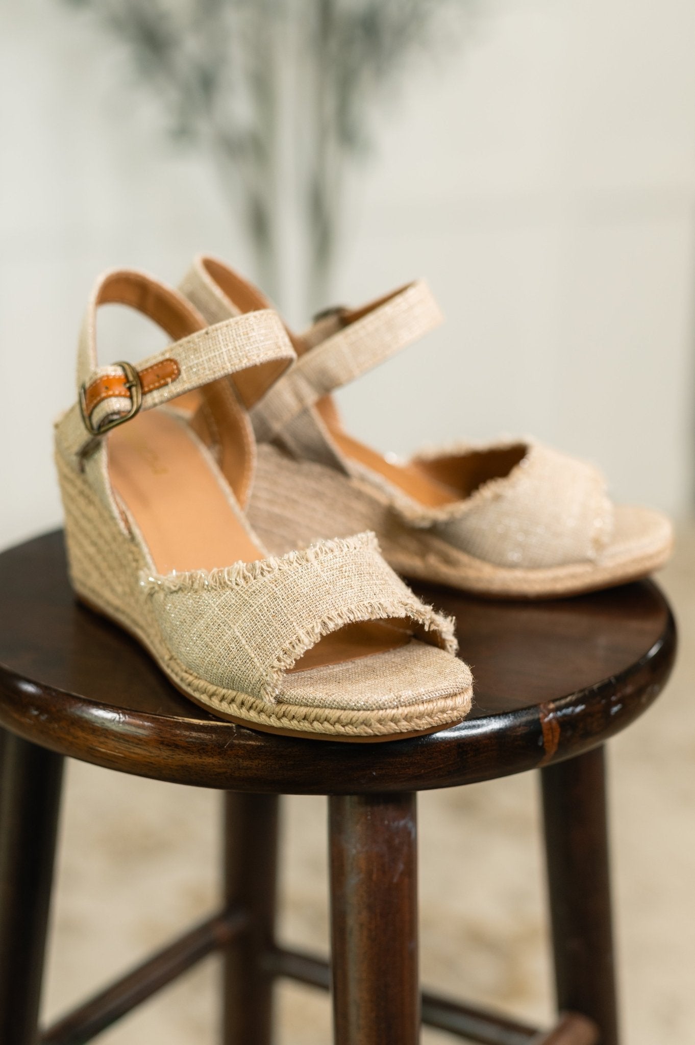 Arnold Natural Linen Wedges - Driftwood Boutique