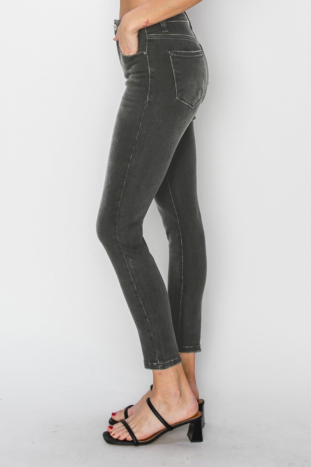 Audra High Rise Acid Wash Ankle Skinny Jeans - Driftwood Boutique