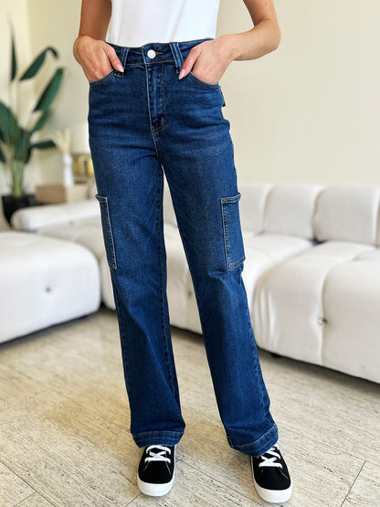 Ally High Rise Straight Cargo Jeans