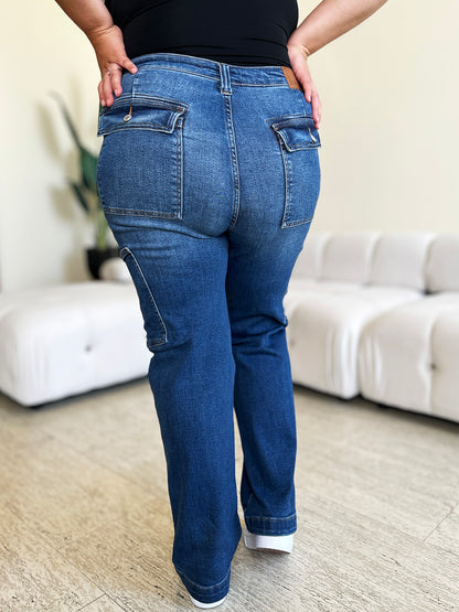 Ally High Rise Straight Cargo Jeans