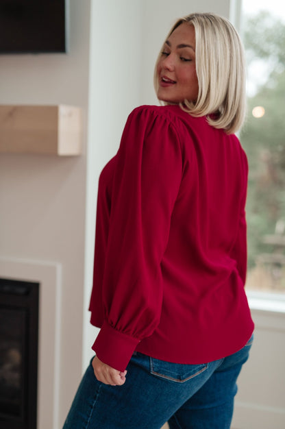 Back in Business V - Neck Blouse - Driftwood Boutique