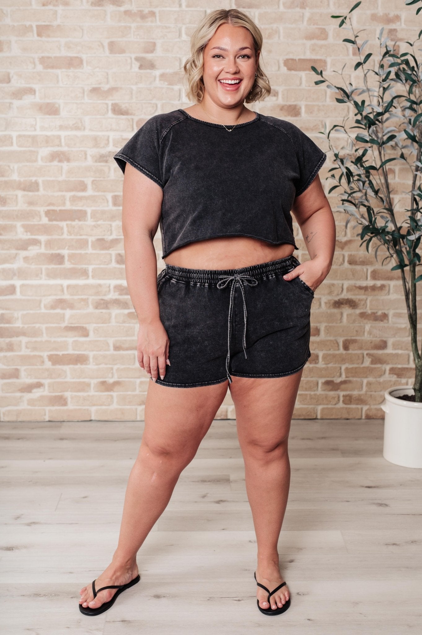 Back to Reality Mineral Wash Short Set - Driftwood Boutique