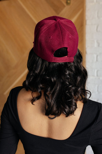 Basic Babe Ball Cap in Wine - Driftwood Boutique