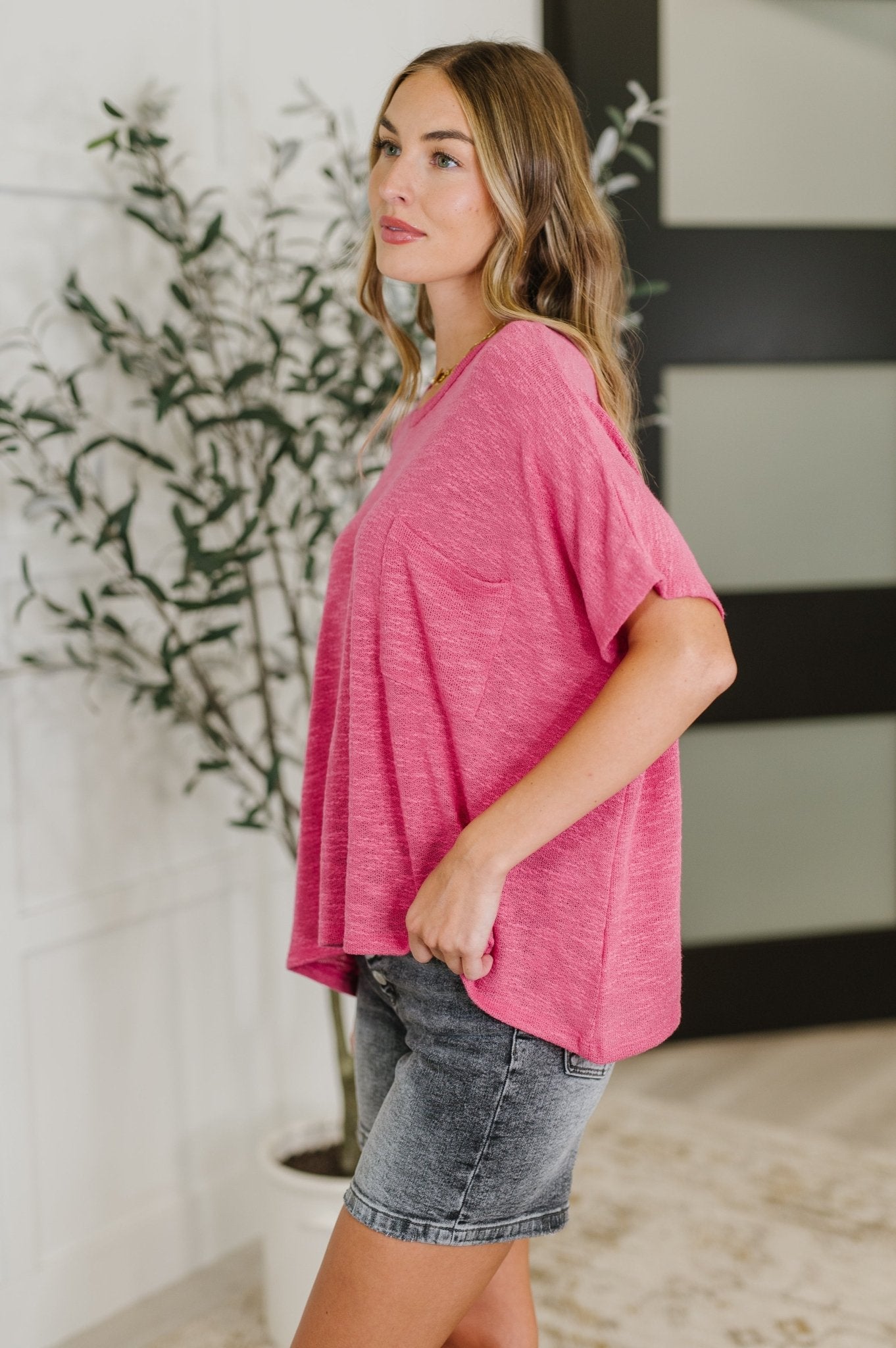 Basically Flowing Dolman Sleeve Top in Hot Pink - Driftwood Boutique