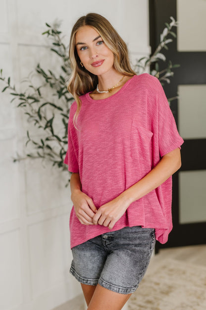 Basically Flowing Dolman Sleeve Top in Hot Pink - Driftwood Boutique