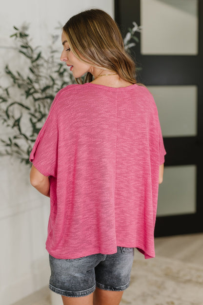 Basically Flowing Dolman Sleeve Top in Hot Pink - Driftwood Boutique