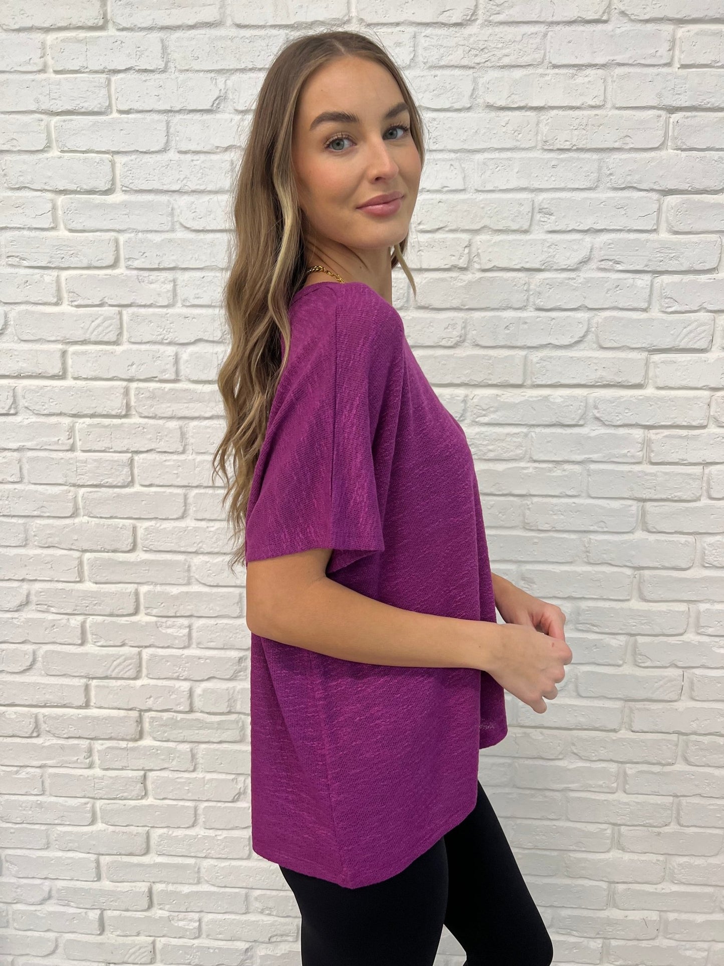 Basically Flowing Dolman Sleeve Top in Lt Plum - Driftwood Boutique