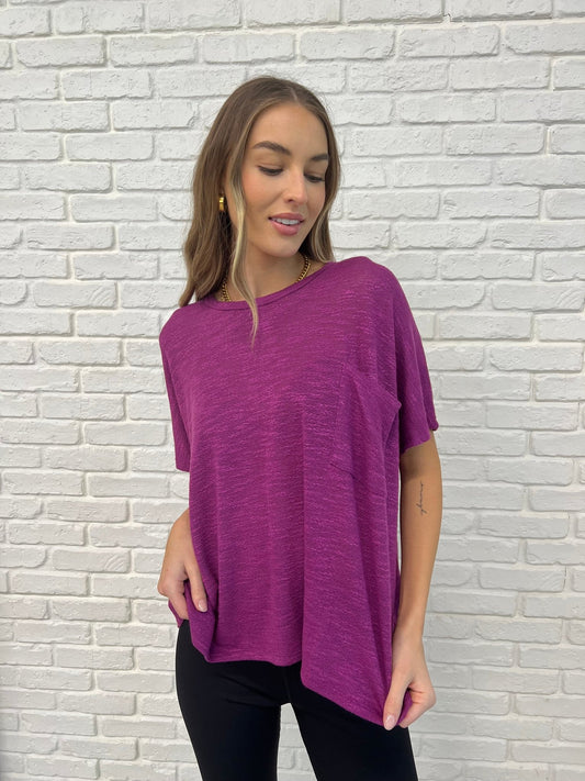 Basically Flowing Dolman Sleeve Top in Lt Plum - Driftwood Boutique