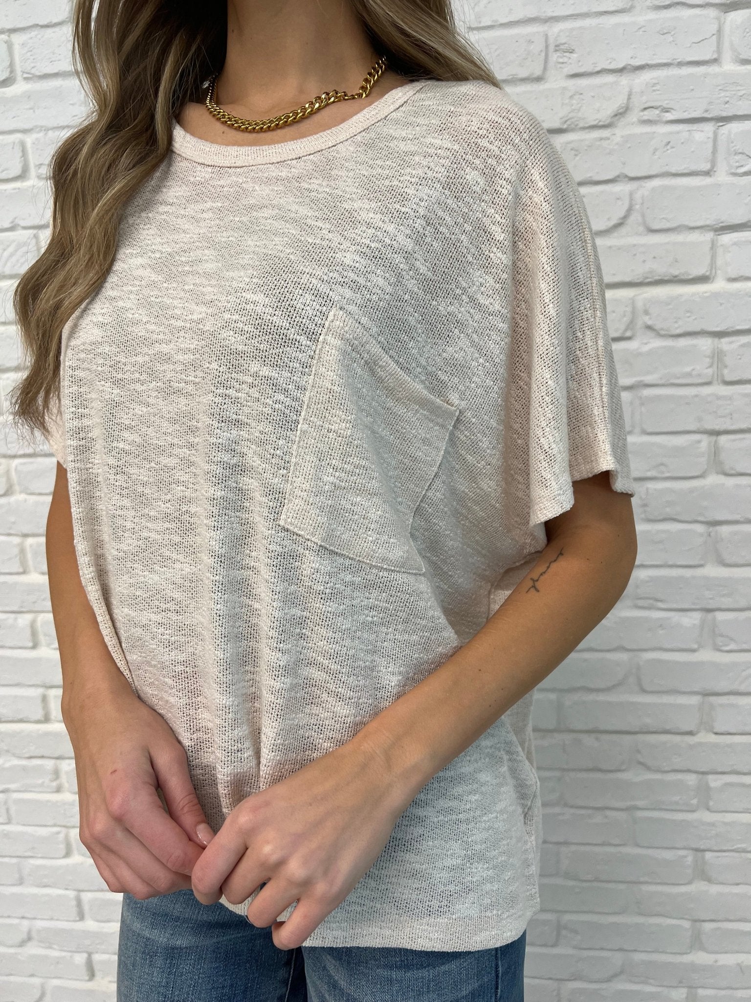 Basically Flowing Dolman Sleeve Top in Sand Beige - Driftwood Boutique