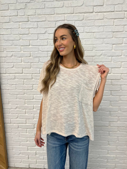 Basically Flowing Dolman Sleeve Top in Sand Beige - Driftwood Boutique