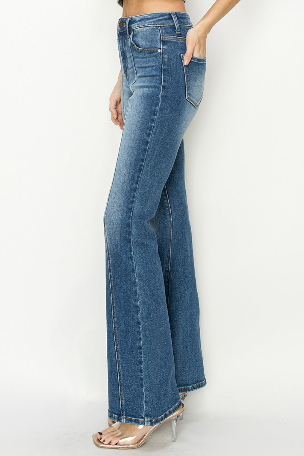 Stevie High Rise Front Seam Detailed Flare Jeans