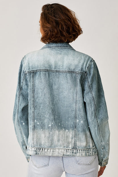 Dani Bleached Ombre Washed Denim Jacket