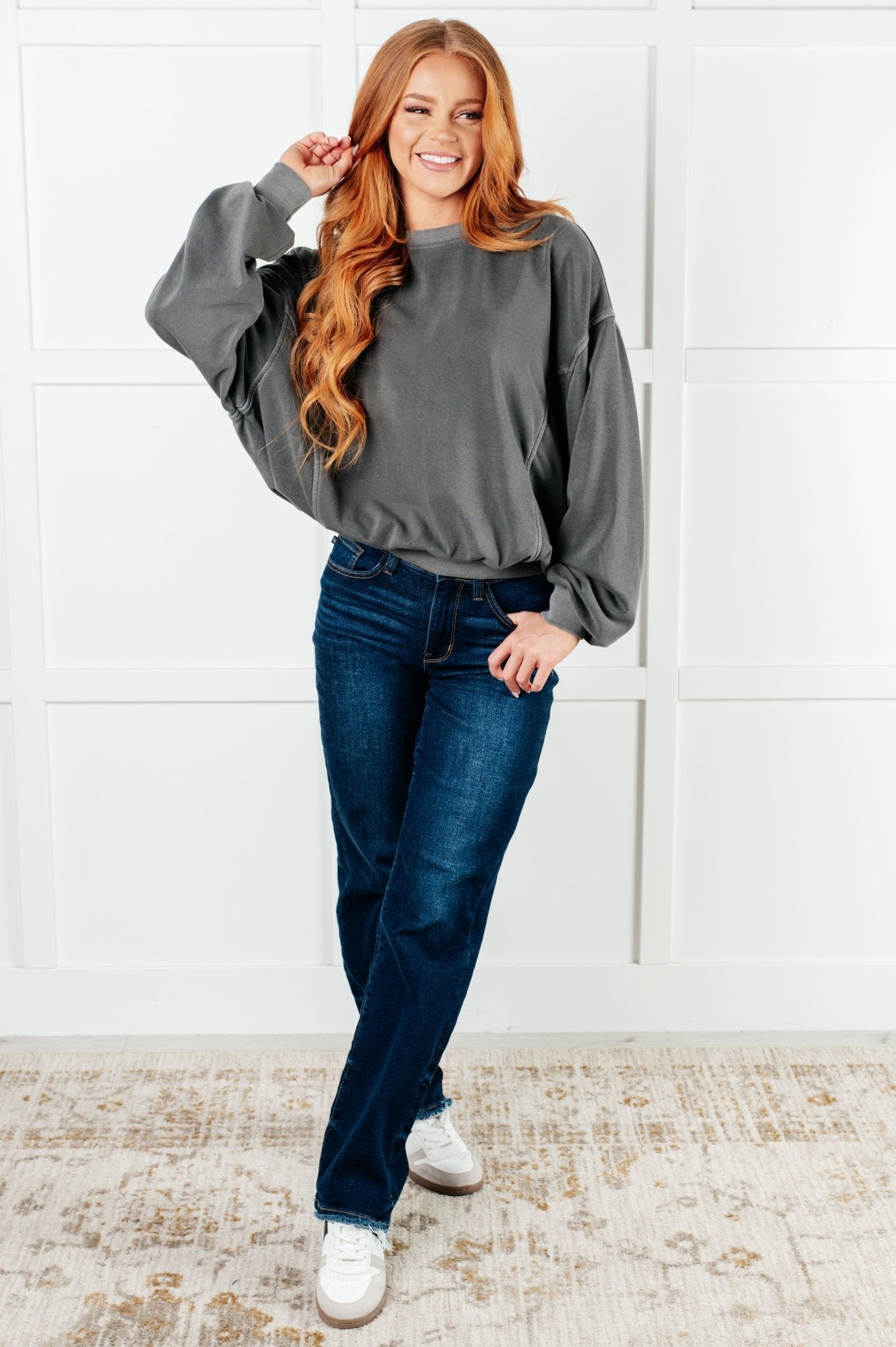 Beyond the Basics Pullover in Ash Black - Driftwood Boutique