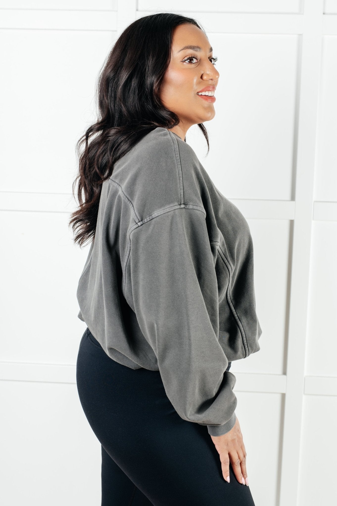 Beyond the Basics Pullover in Ash Black - Driftwood Boutique