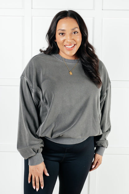 Beyond the Basics Pullover in Ash Black - Driftwood Boutique