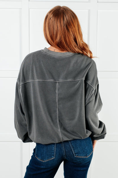 Beyond the Basics Pullover in Ash Black - Driftwood Boutique
