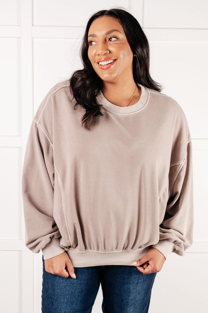 Beyond the Basics Pullover in Ash Mocha - Driftwood Boutique
