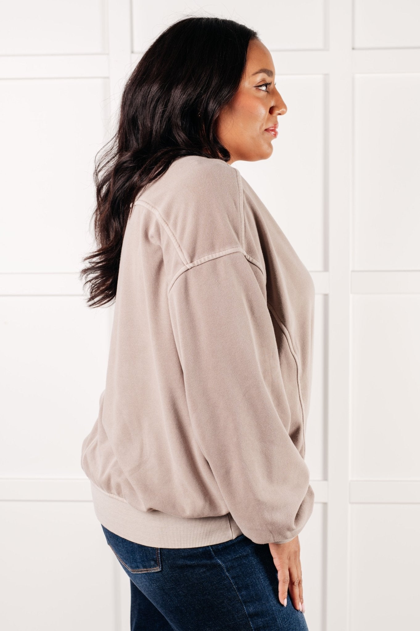 Beyond the Basics Pullover in Ash Mocha - Driftwood Boutique