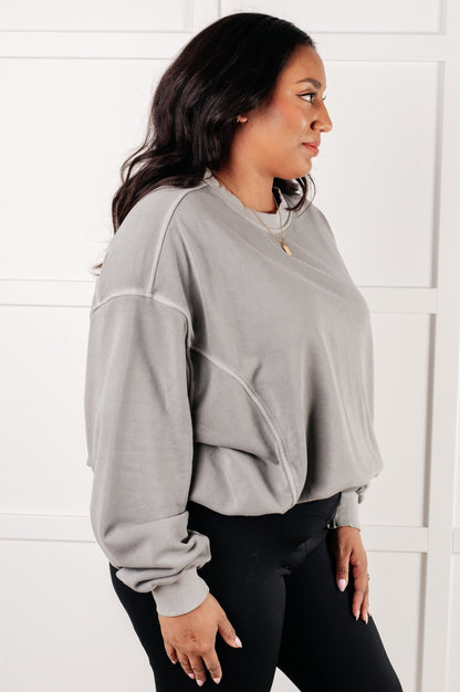 Beyond the Basics Pullover in Sleet - Driftwood Boutique