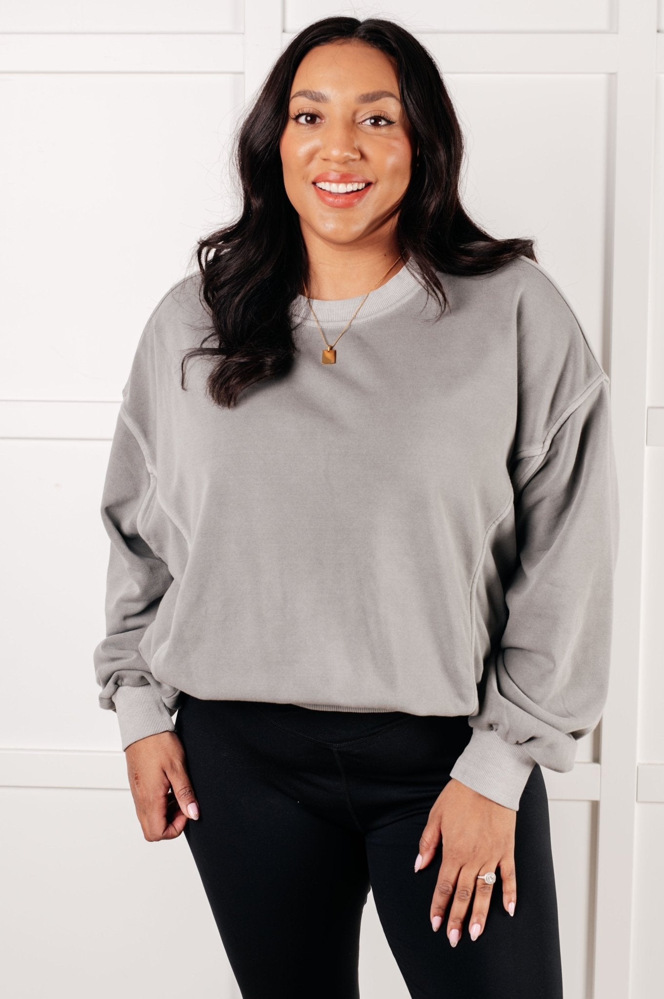 Beyond the Basics Pullover in Sleet - Driftwood Boutique