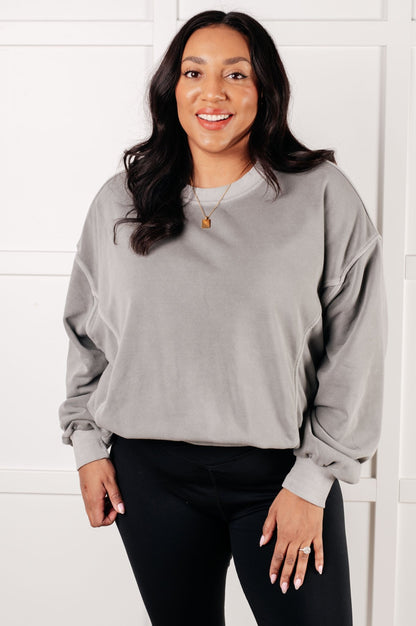 Beyond the Basics Pullover in Sleet - Driftwood Boutique