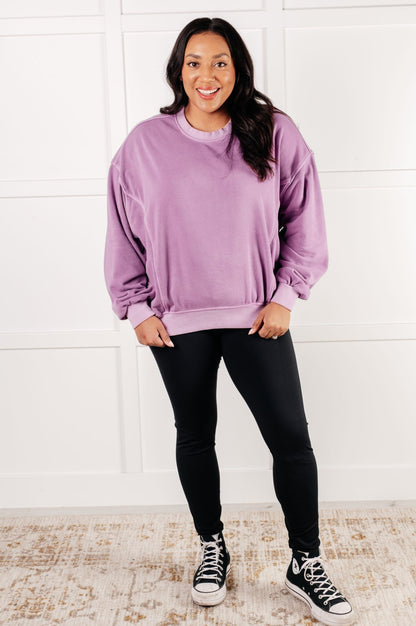 Beyond the Basics Pullover in Violet - Driftwood Boutique