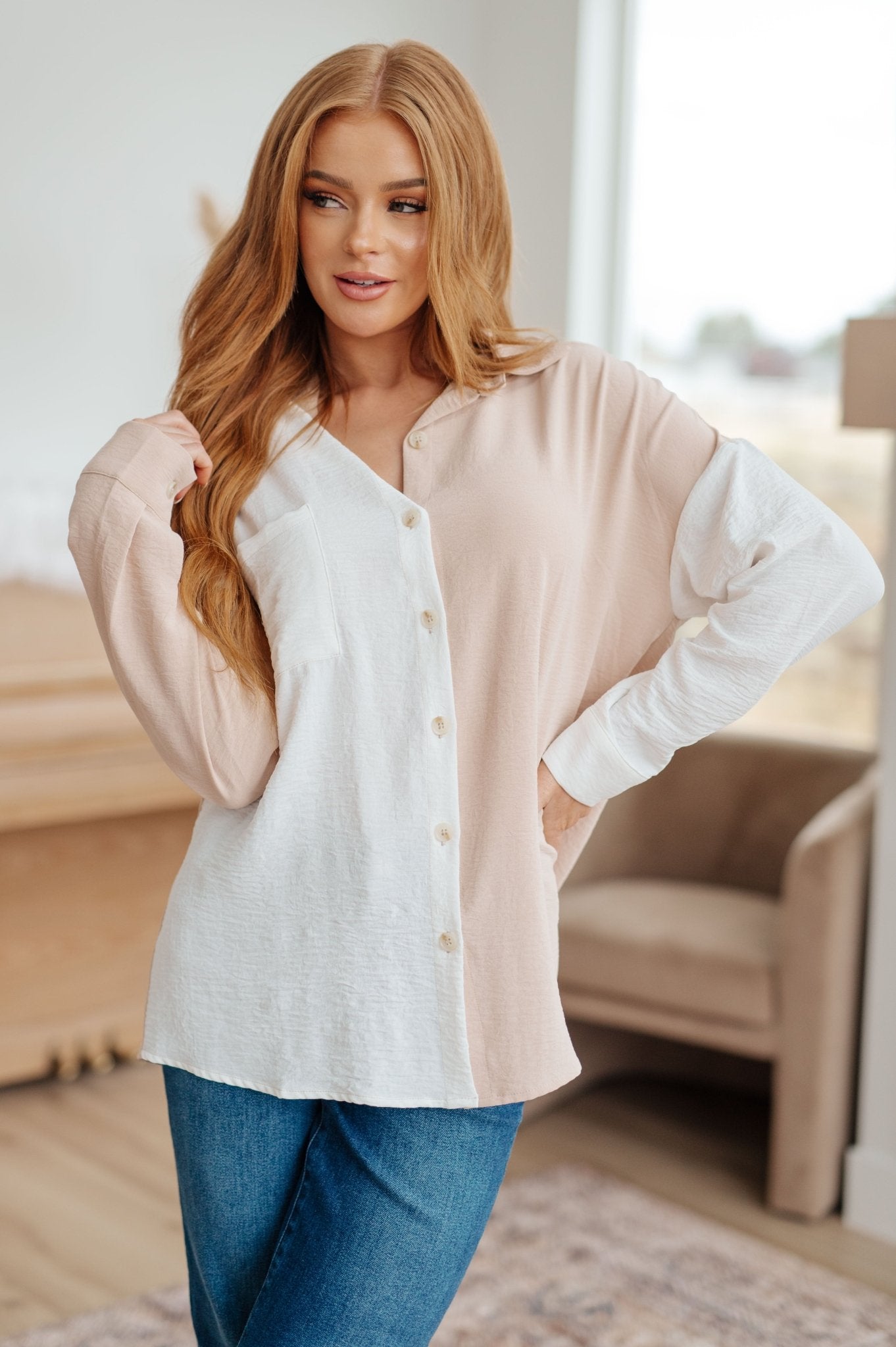 Block Party Button Down - Driftwood Boutique